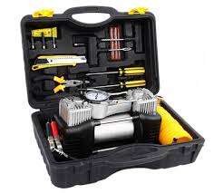 Heavy duty 12 volt (85L) air compressor with tool kit
