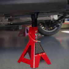 2 Piece - 3 Ton Mechanical Jack Stand Trestle Set