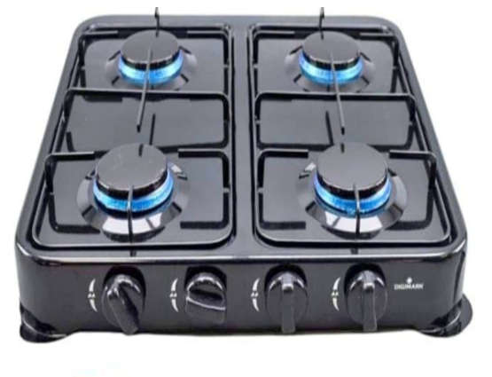 Portable 4 Plate Gas Stove with seperate plate heat settings