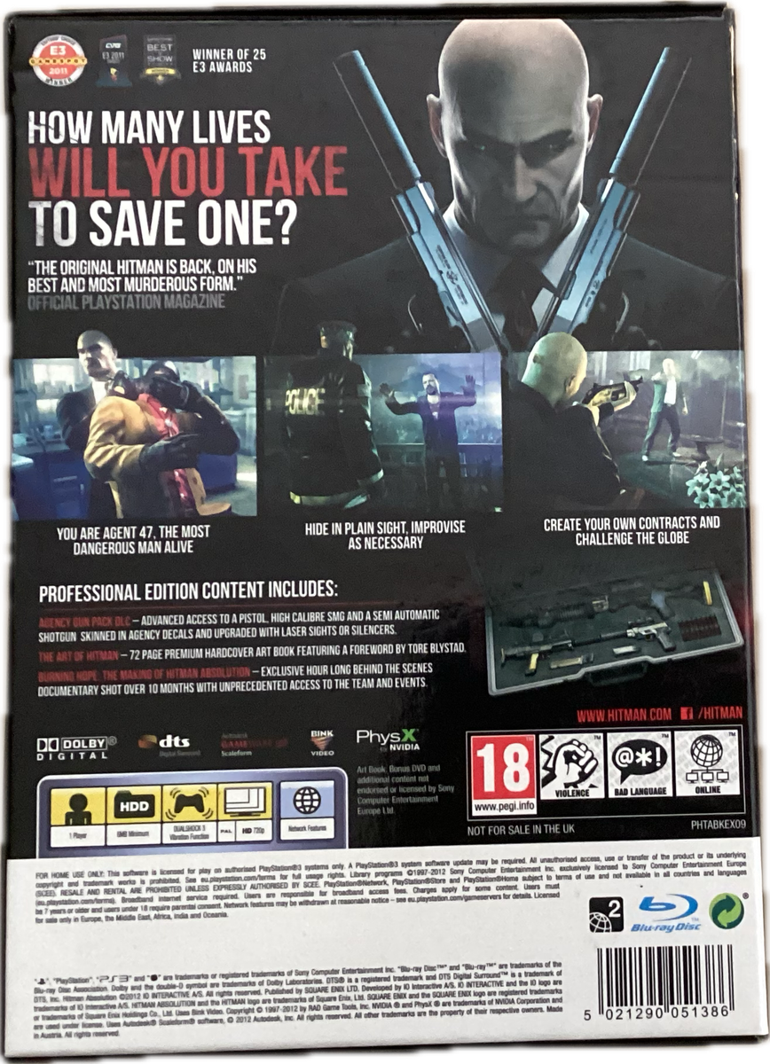 Hitman Absolution - Professional Edition (PS3)