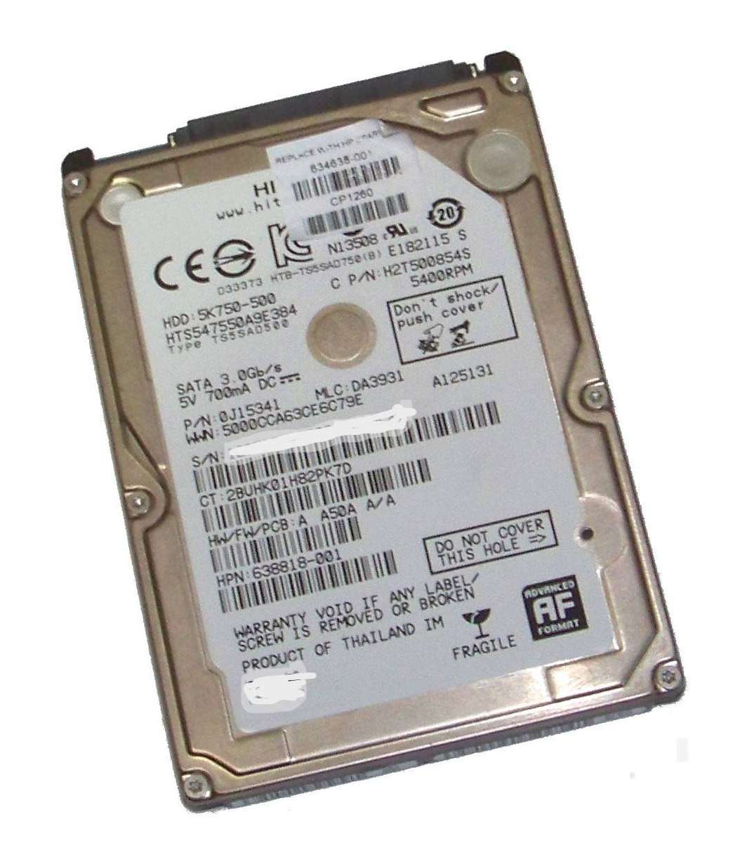 Hitachi 750GB Laptop HDD