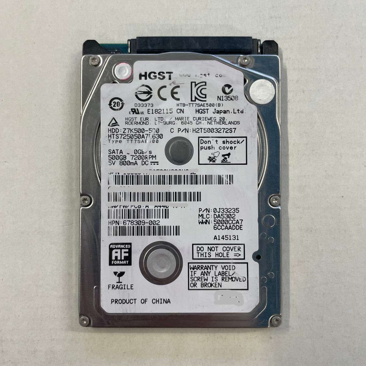 Hitachi 500GB Laptop HDD