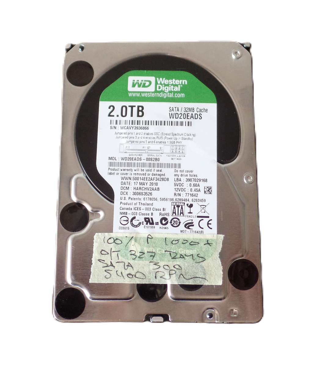 WD Caviar Green 2TB Desktop HDD *LOW POWER ON TIME*