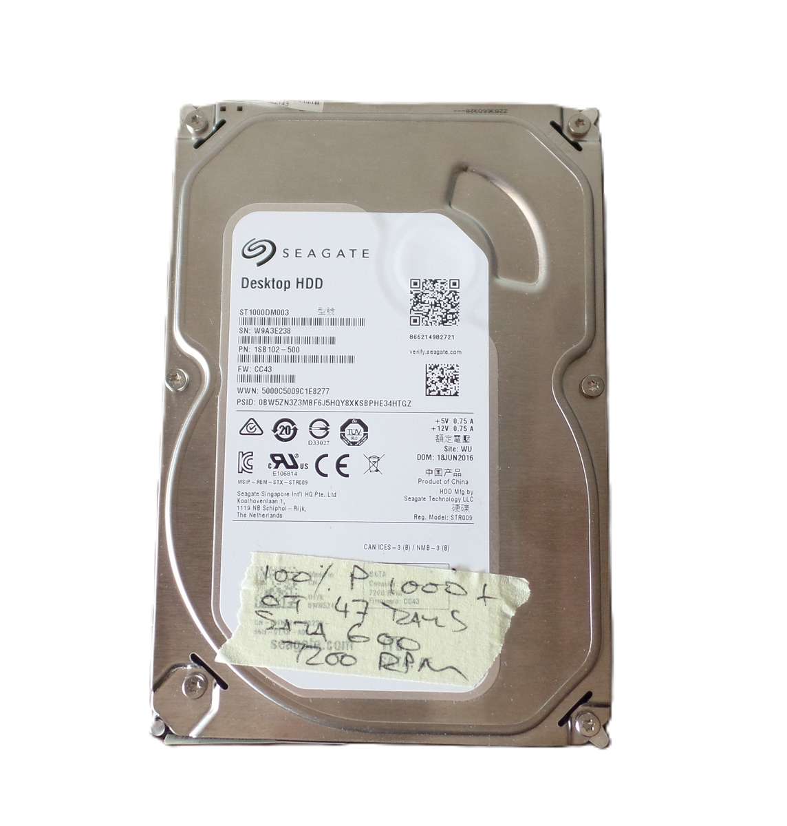 Seagate 1TB Desktop HDD *READ FULL DESCRIPTION*