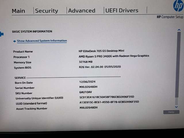 HP EliteDesk 705 G5 AMD Ryzen 5 Pro 3400 512GB SSD 1TB HDD 32GB RAM Mini PC