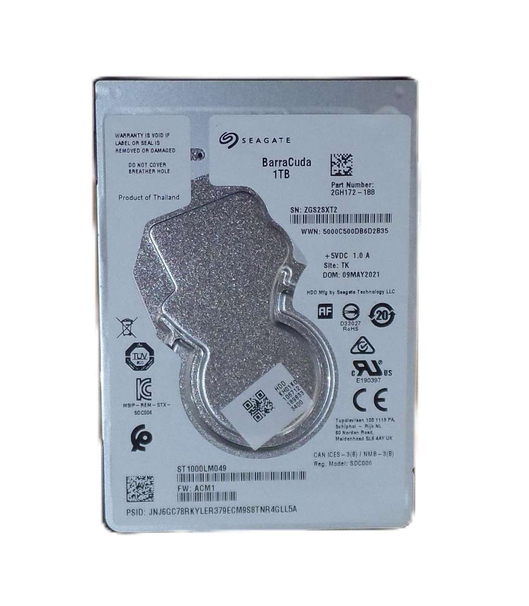 Seagate 1TB Laptop HDD *POWER ON TIME 47 DAYS*
