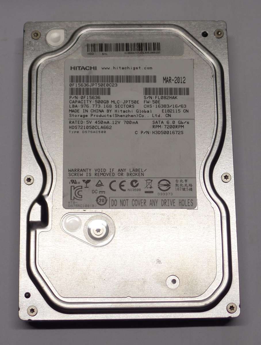 Hitachi 500GB Desktop HDD