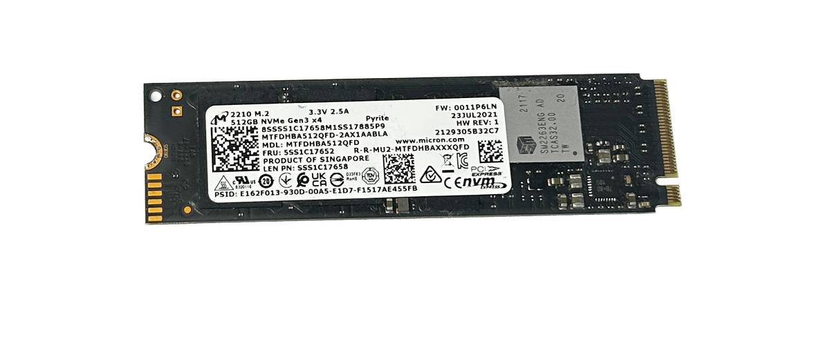 MICRON 2210 512GB m.2 2280 NVMe Gen3 SSD