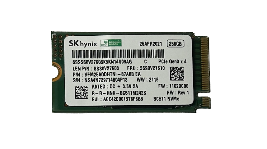 SK Hynix BC511 256GB m.2 2242 PCIe 3.0 NVMe SSD