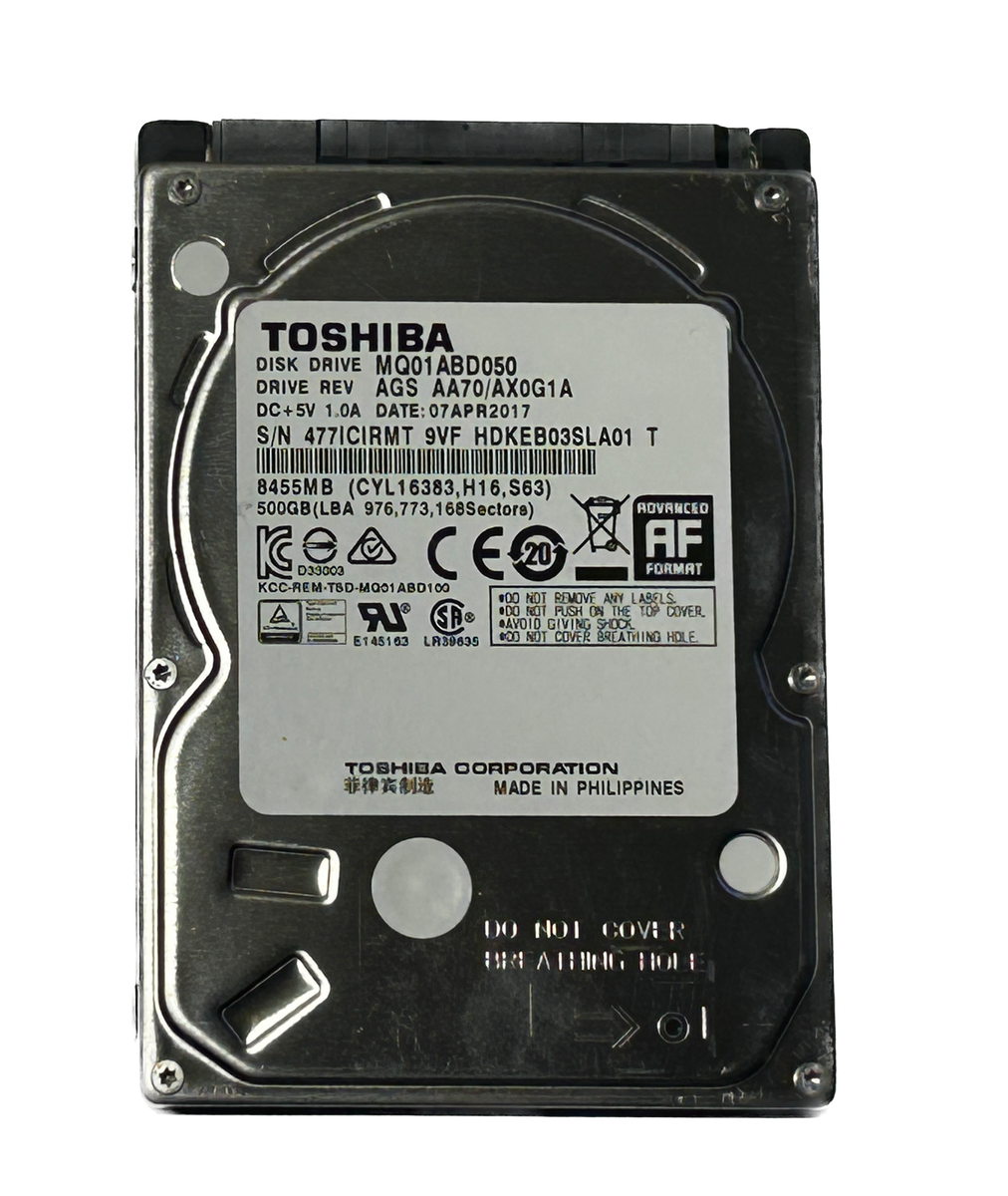 Toshiba 500GB Laptop HDD