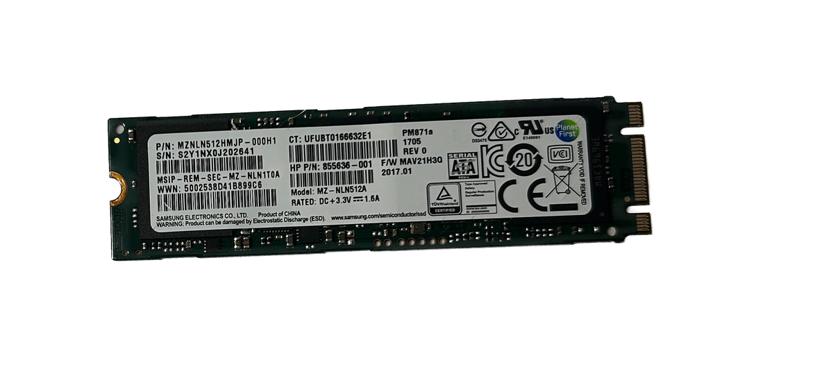 Samsung PM871a 512GB m.2 2280 SATA MLC V-NAND SSD