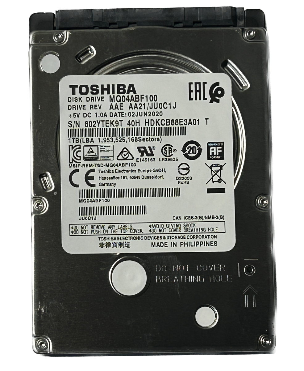 Toshiba 1TB Laptop HDD *POWER ON TIME 34 DAYS*