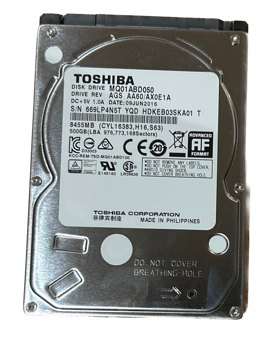 Toshiba 500GB Laptop HDD