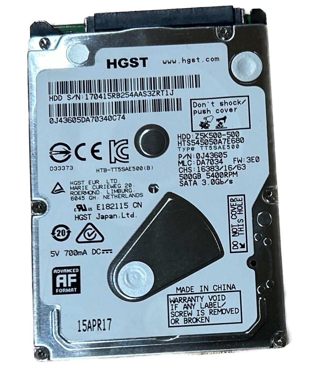 Hitachi 500GB Laptop HDD