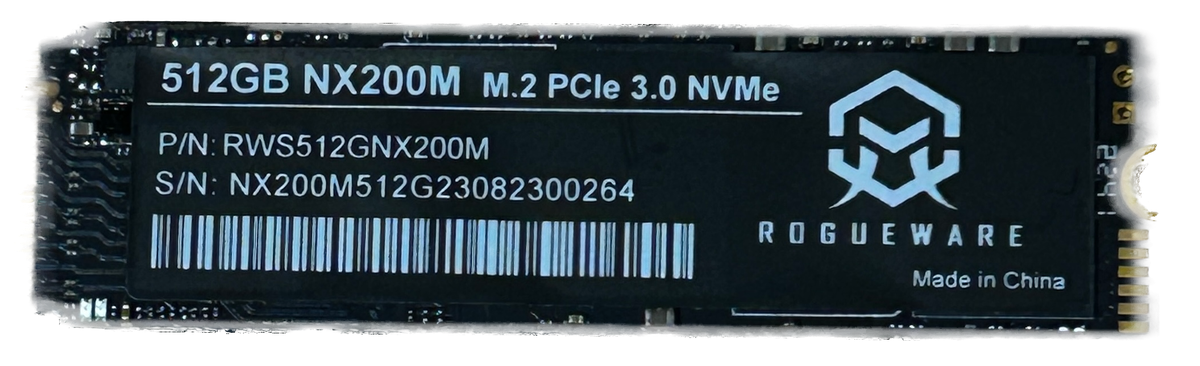 ROGUEWARE 512GB m.2 2280 PCIe 3.0 NVMe SSD *ONLY 1 DAY POWER ON TIME*
