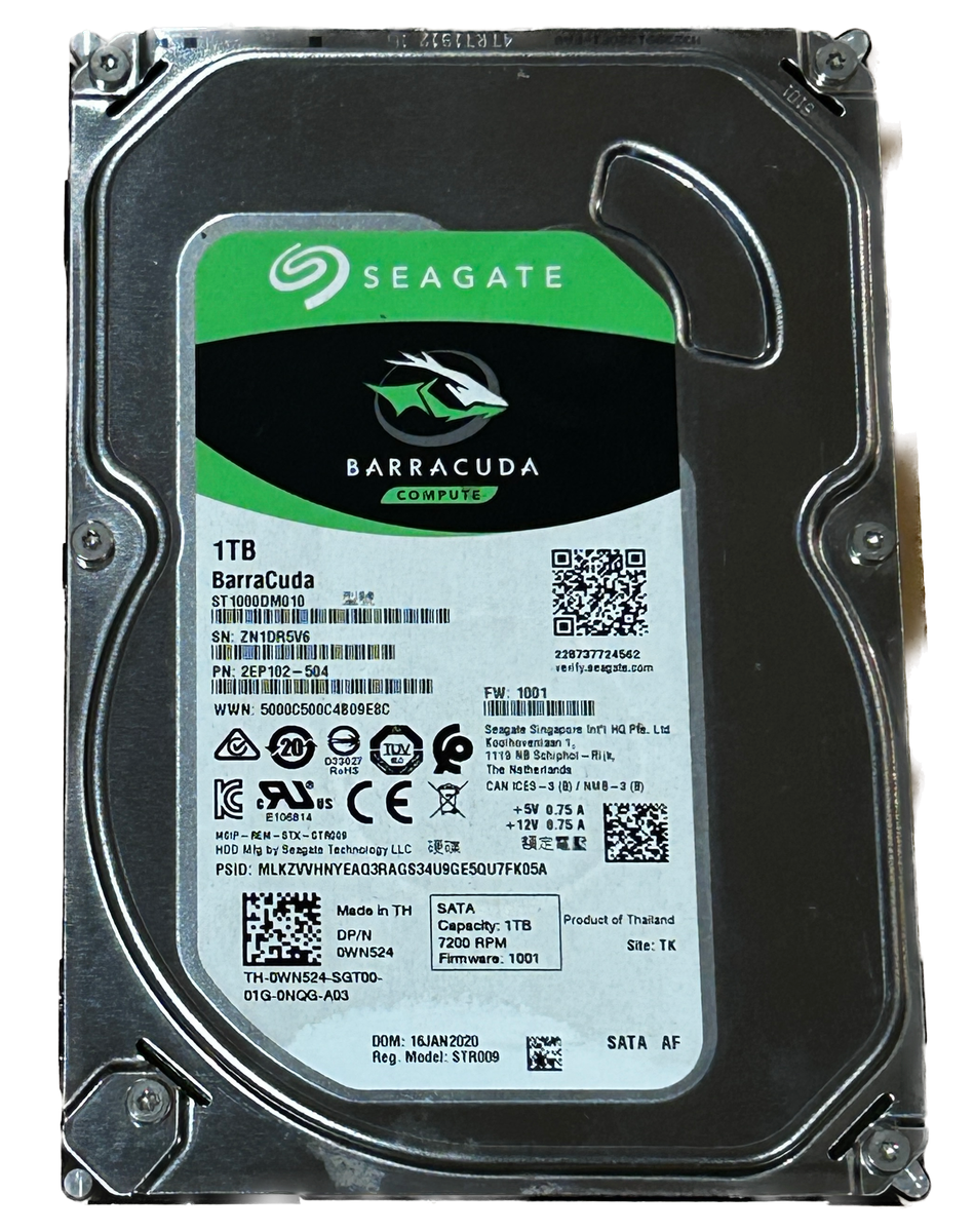 Seagate Barracuda Compute 1TB Desktop HDD *POWER ON TIME ONLY 10 DAYS*