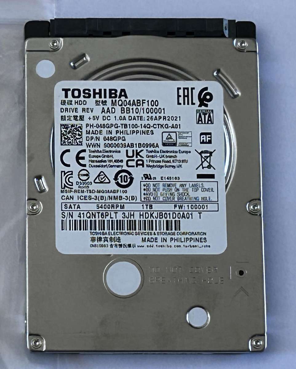 Toshiba 1TB Laptop HDD
