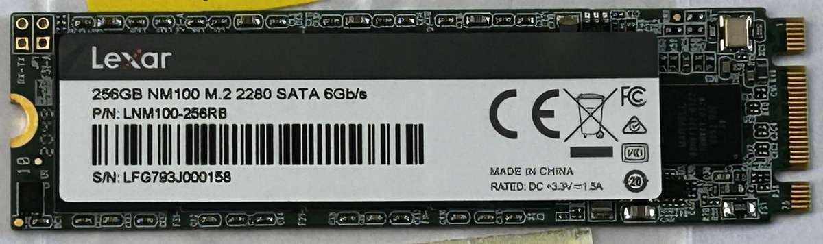 LEXAR NM100 256GB m.2 2280 SATA SSD *ONTIME 27 DAYS*