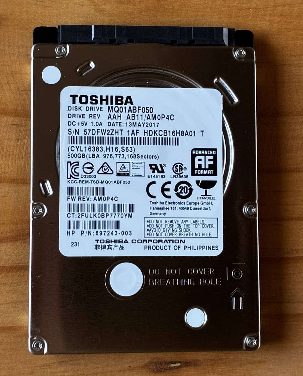 Toshiba 500GB Laptop HDD *40 DAYS ON TIME*