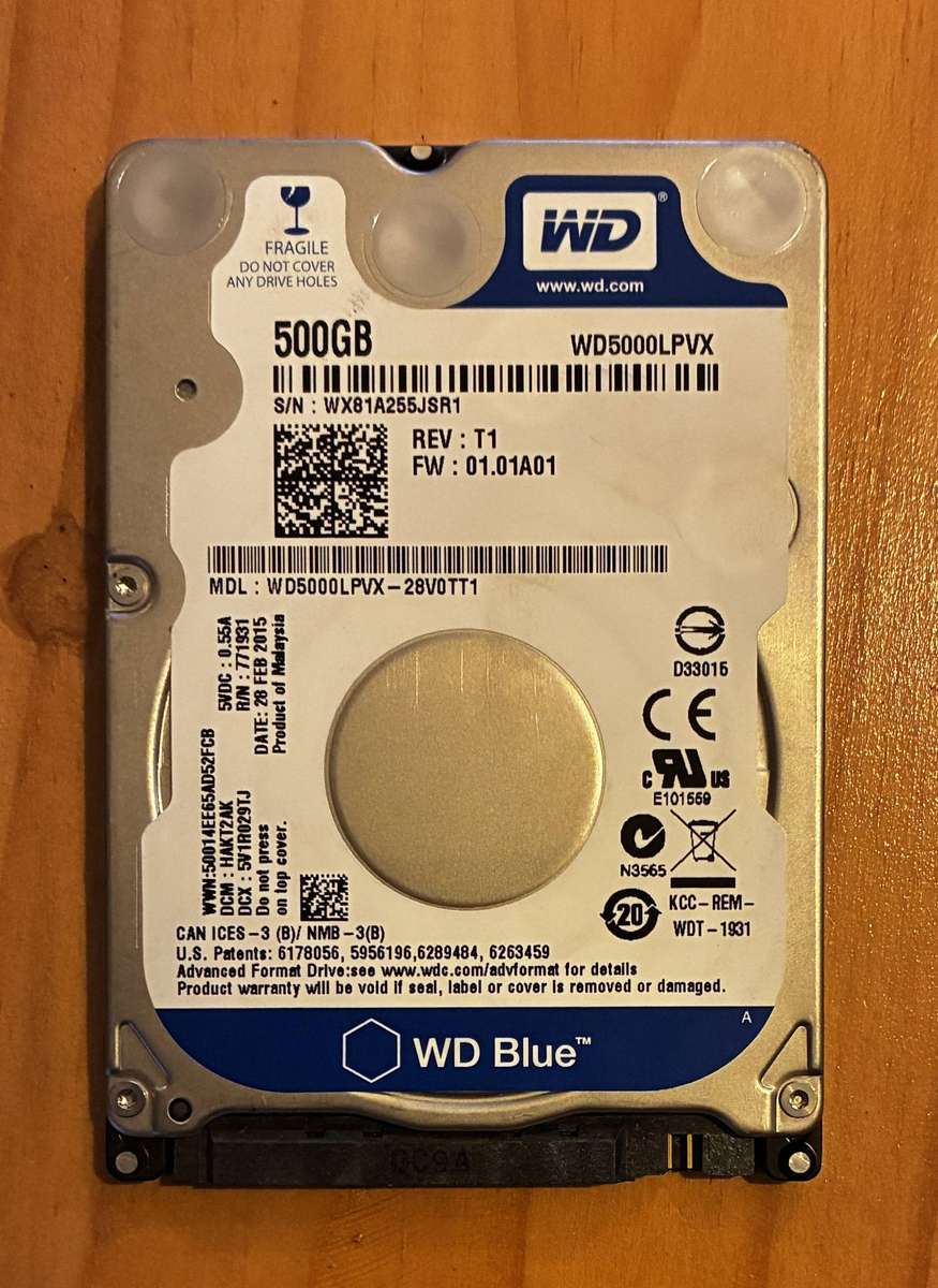 WD Blue 500GB Laptop HDD *2 DAYS ON TIME*
