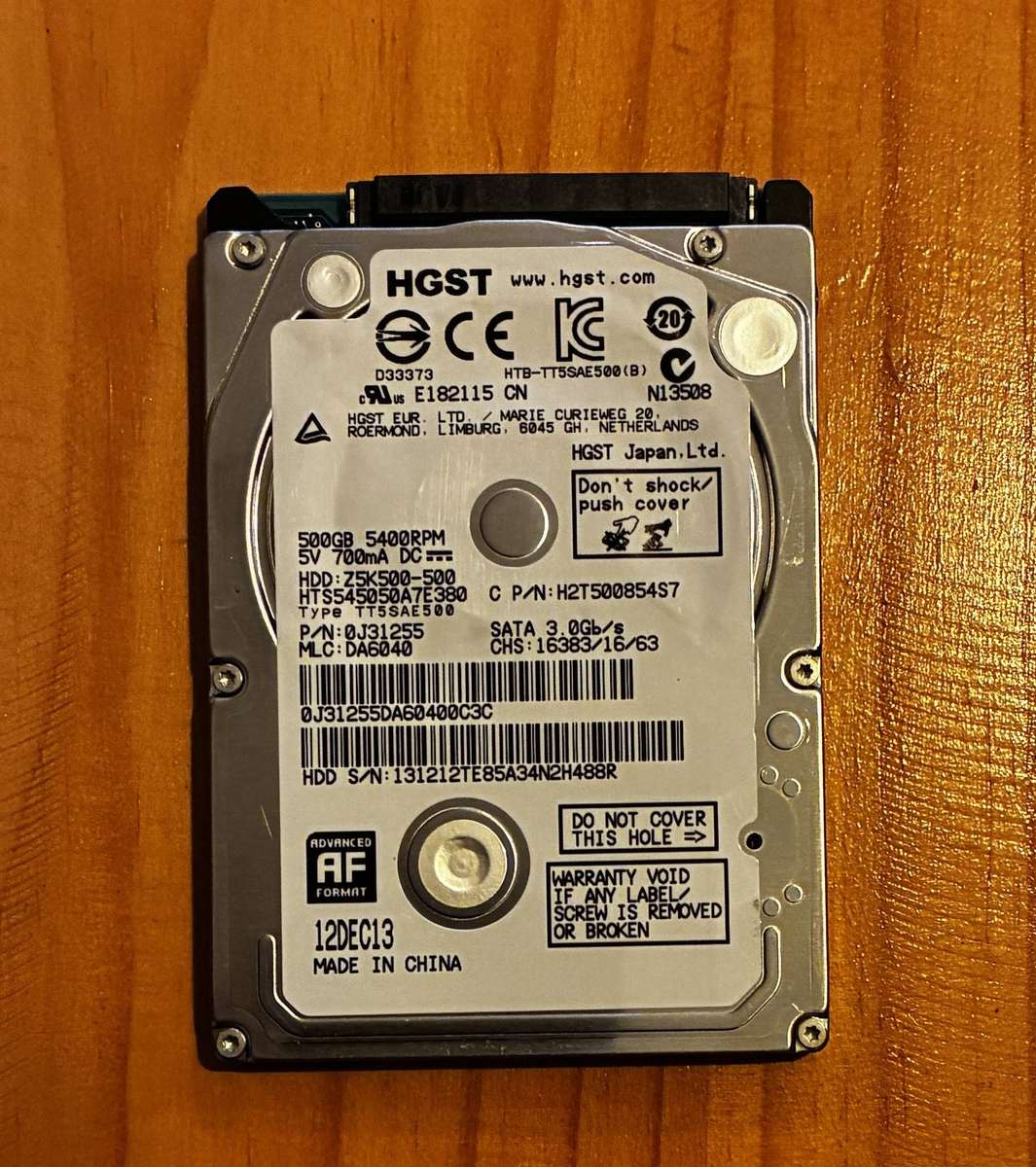 Hitachi 500GB Laptop HDD *50 DAYS ON TIME*