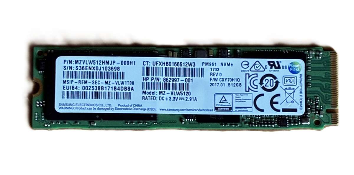 SAMSUNG PM961 512GB m.2 2280 PCIE NVME SSD *53 DAYS POWER ON TIME*