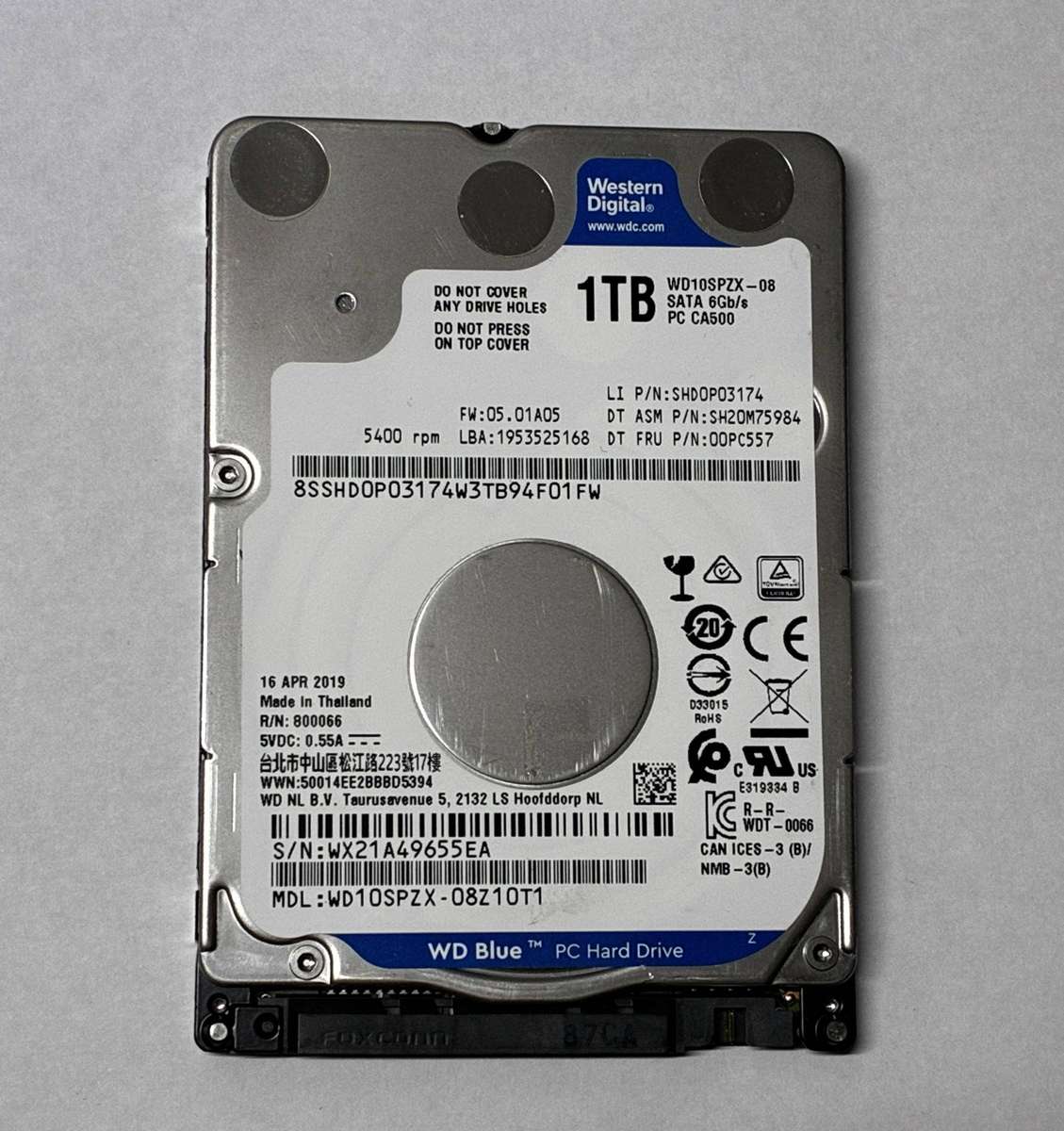 WD Blue 1TB Laptop HDD