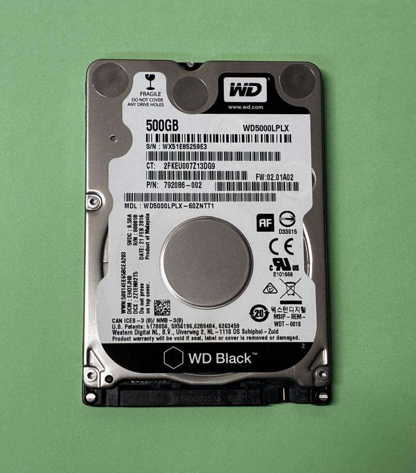 WD Black 500GB Laptop HDD