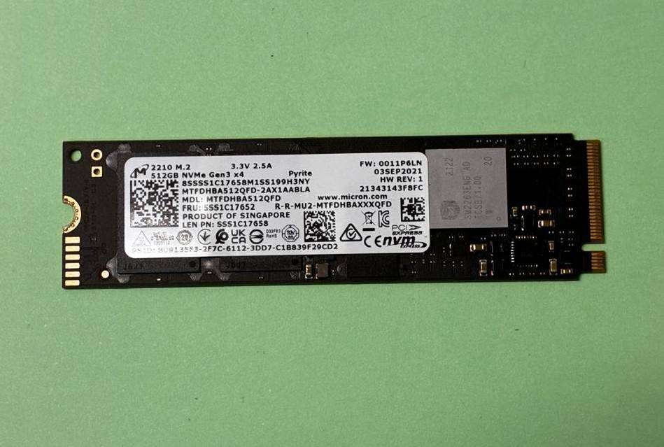 MICRON 2210 512GB M.2 2280 NVME GEN 3 SSD