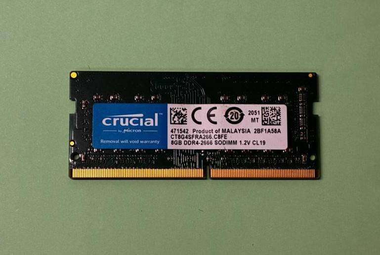 CRUCIAL 8GB DDR4 2666 Laptop Memory