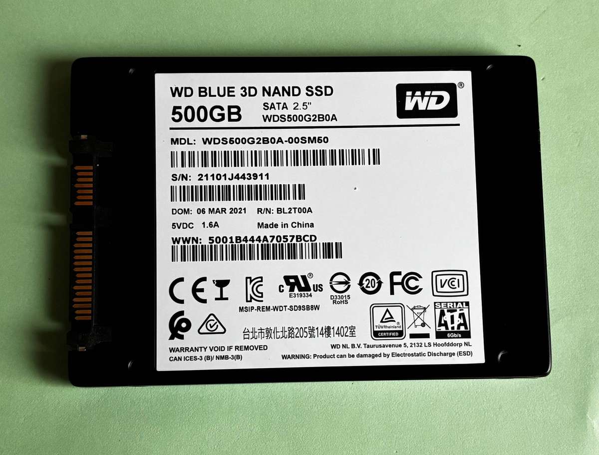 WD BLUE 500GB SATA 2.5 LAPTOP SSD
