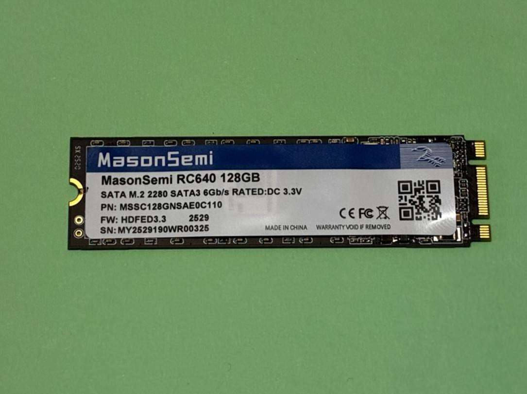 MasonSemi 128GB M.2 2280 SATA SSD *ONLY 3 DAYS ON TIME*