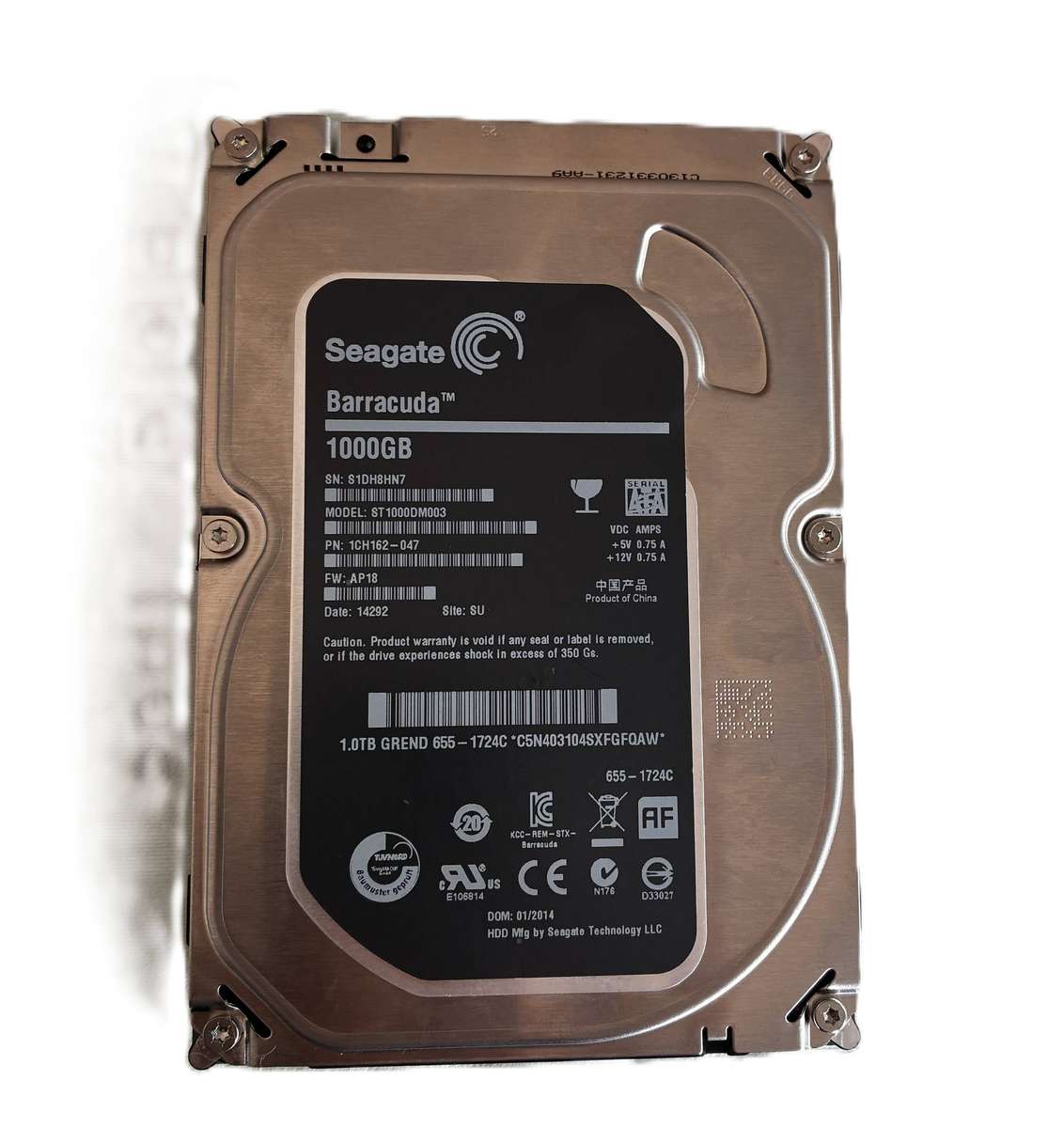 SEAGATE BARRACUDA 1TB Desktop HDD