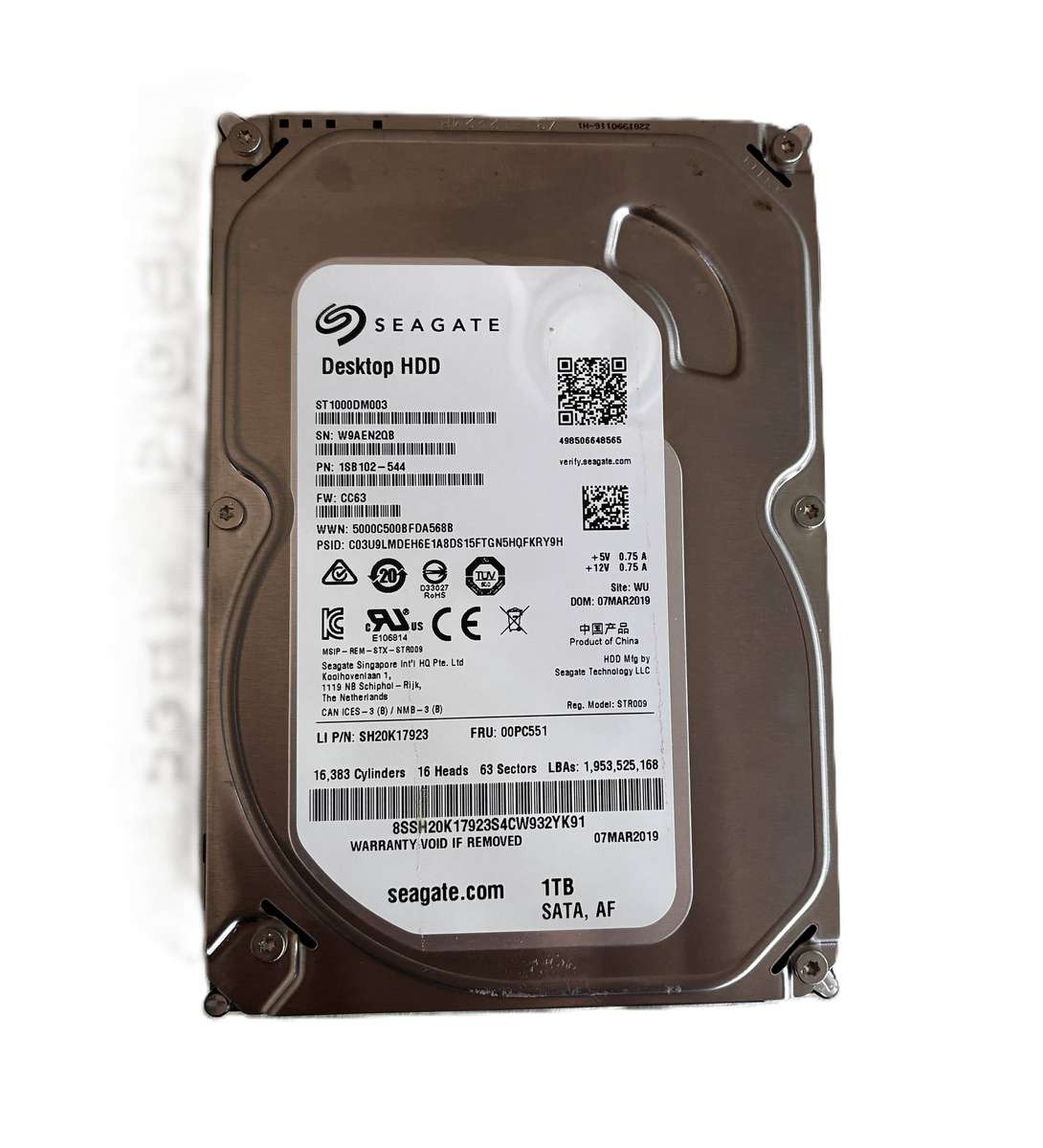 SEAGATE BARRACUDA 1TB Desktop HDD