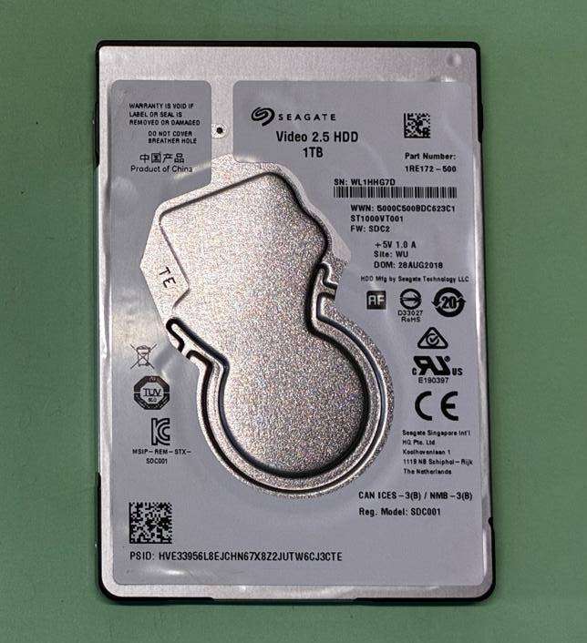 Seagate 1TB Laptop HDD *READ FULL DESCRIPTION*