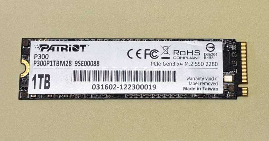 PATRIOT P300 1TB M.2 2280 NVME SSD
