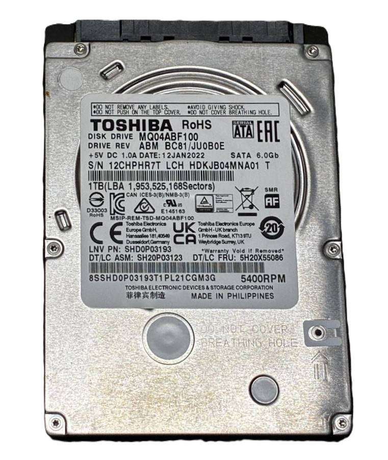 Toshiba 1TB Laptop HDD