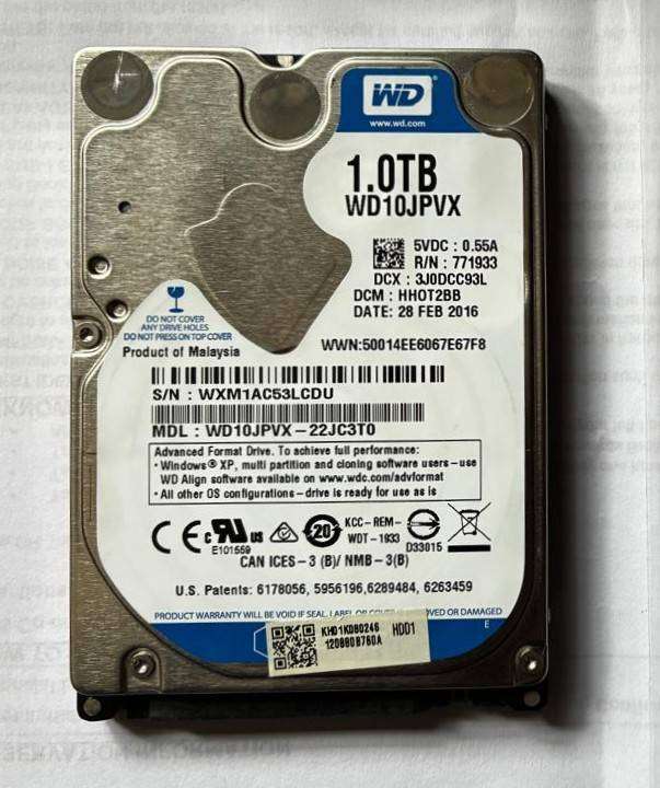 WD Blue 1TB Laptop HDD