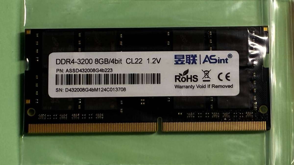 ASint 8GB DDR4 3200 Laptop Memory