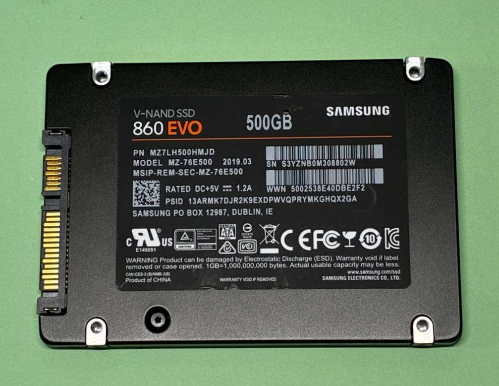 SAMSUNG 860EVO 500GB SATA 2.5 SSD
