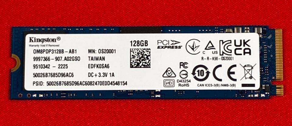KINGSTON 128GB M.2 2280 NVME SSD