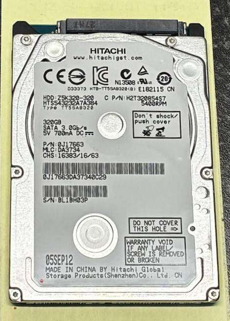 HGST 320GB Laptop HDD