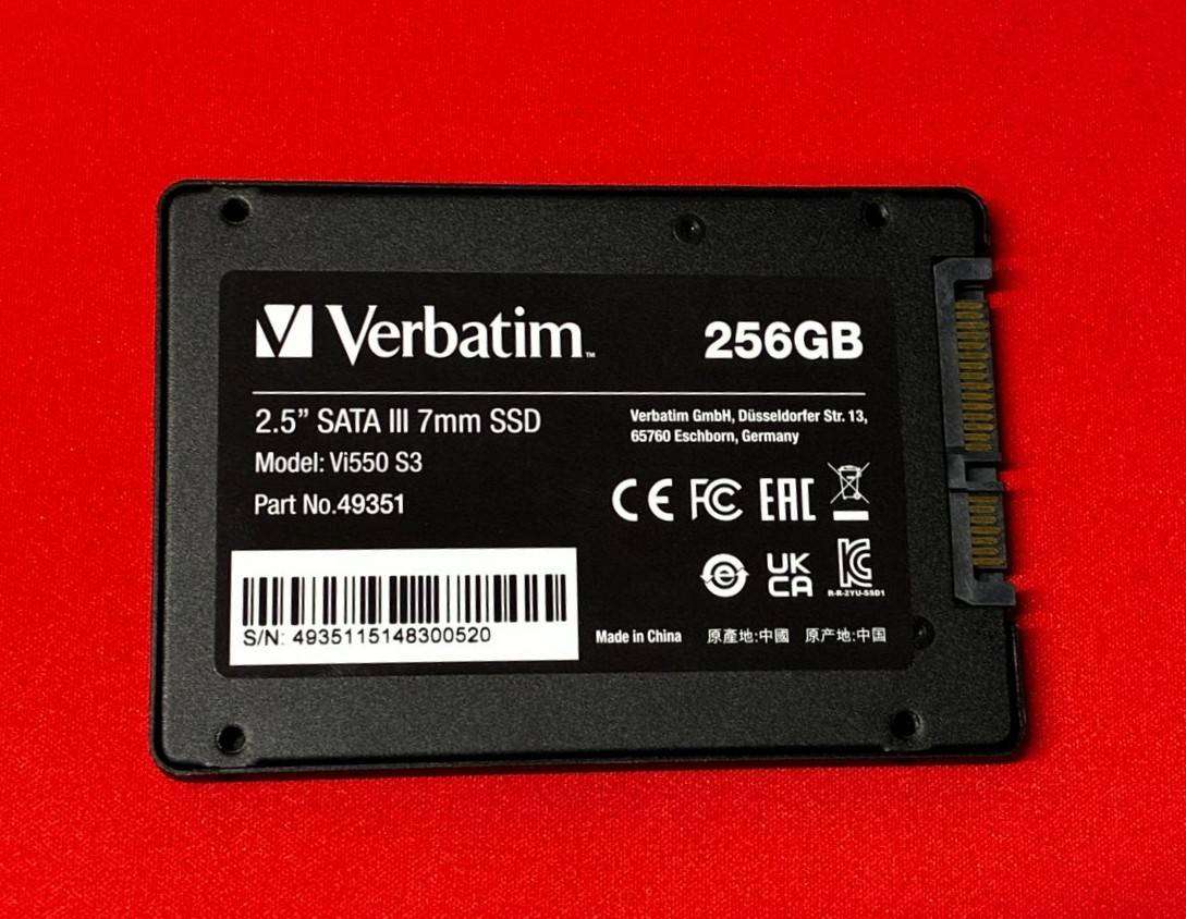 VERBATIM 256GB SATA 2.5 SSD *ONLY 27 DAYS POWER ON TIME*