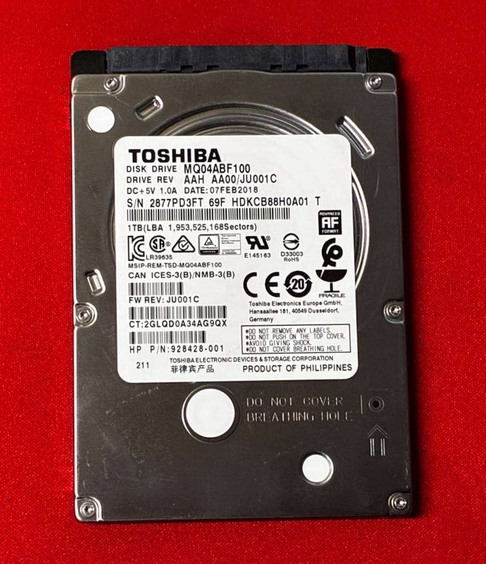 Toshiba 1TB Laptop HDD