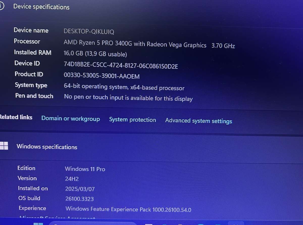 HP EliteDesk 705 G5 AMD Ryzen 5 Pro 3400 Mini PC 512GB 16GB Win 11 Pro WiFi Bluetooth
