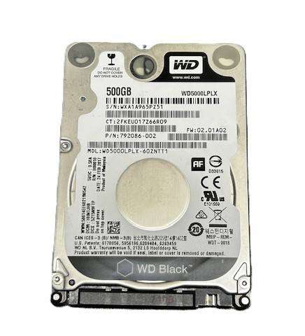 WD Black 500GB 2.5` HDD *ONLY 9 DAYS ON TIME*