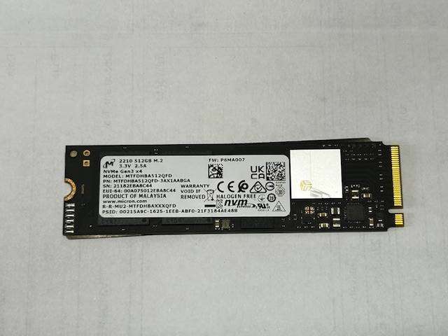 MICRON 2210 512GB m.2 2280 M.2 PCIe NVMe Gen 3.0 3D QLC NAND SSD