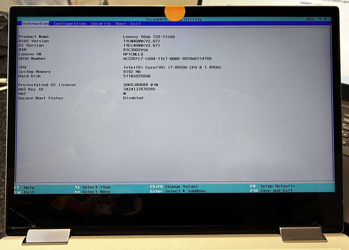 Lenovo Yoga 720-13IKB Core i7 8th Gen Laptop