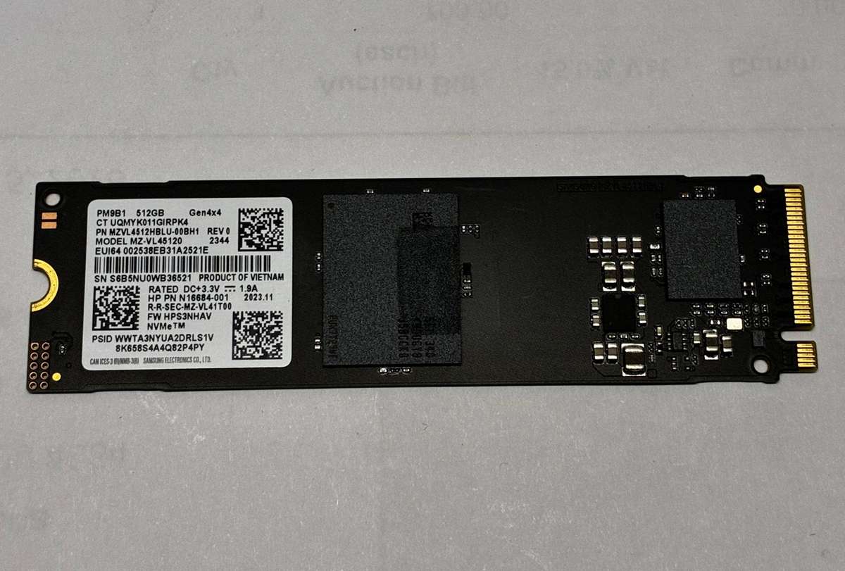 SAMSUNG PM9B1 512GB m.2 2280 Gen 4x4 NVME SSD