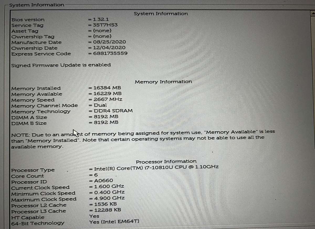 Dell Latitude 5510 Core i7 10th Gen 256GB SSD 16GB RAM Win11 Pro *INCL WD 15 DOCK + 130W CHARGER*
